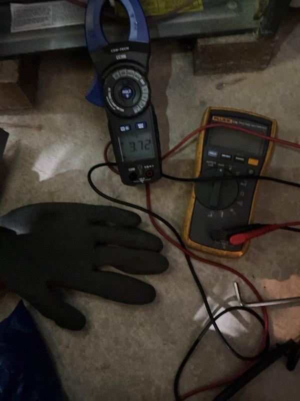 Performed scheduled furnace maintenance and conducted a thorough inspection of the heating system. Tested electrical components with multimeter showing 37.2 reading on the system's electrical circuits. Examined thermostat functionality as requested and verified proper operation of ductwork connections to ensure optimal airflow.