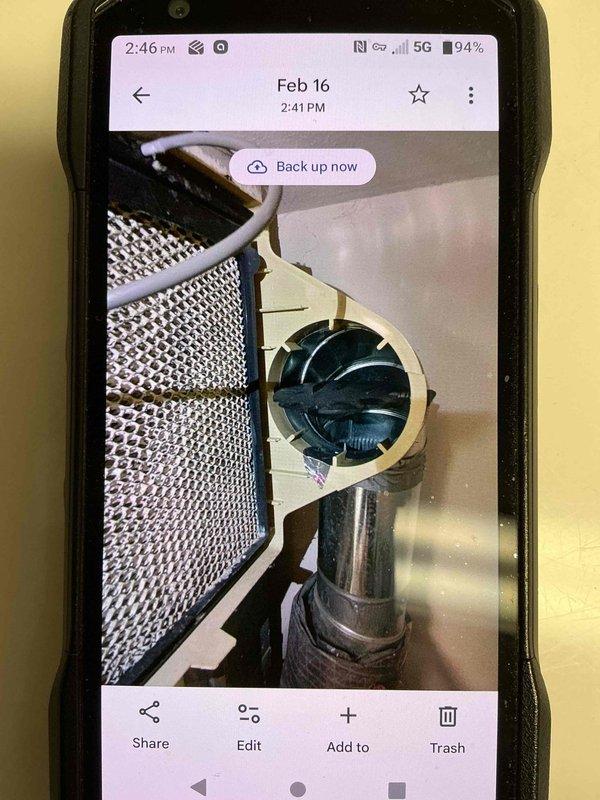 Performed scheduled furnace tune-up service including inspection of ventilation system components and air handler. Connected diagnostic gauges to refrigerant lines to verify proper system pressure and operation. Inspected filter media and internal components for proper airflow and functionality.