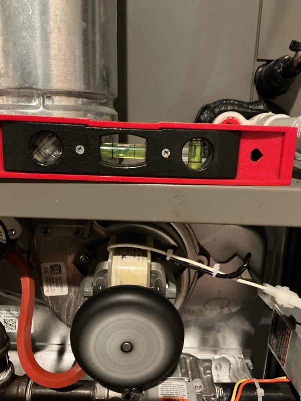 Performed scheduled furnace maintenance service. Conducted level testing of unit to ensure proper alignment and operation. Utilized SPK2 diagnostic tool to check system parameters and verify heating functionality. System is now operating within normal specifications.