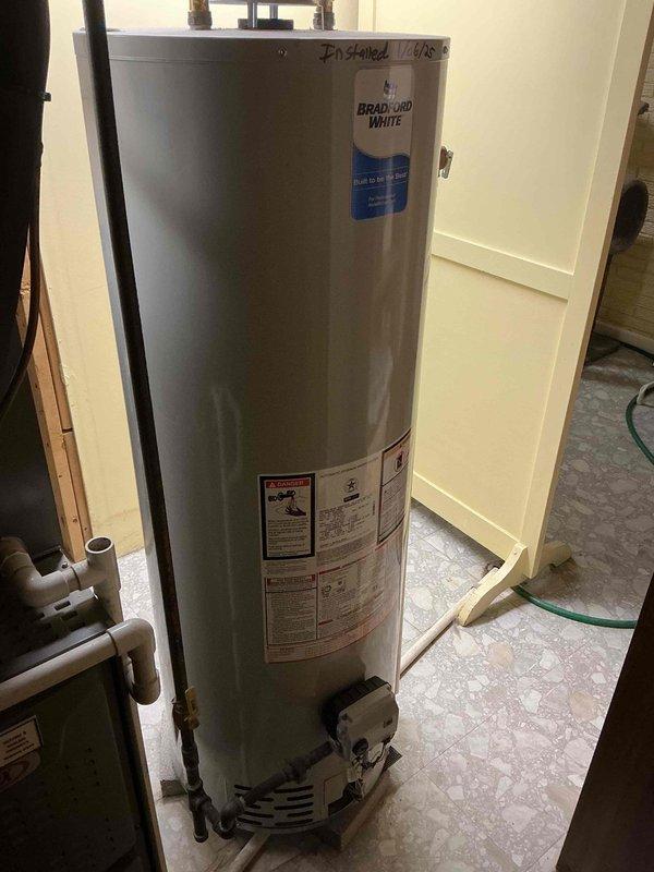 Performed routine maintenance on 8-year-old gas furnace including inspection of heat exchanger, burner assembly, and ventilation system. Checked Bradford White water heater for proper operation and safety. All systems functioning normally with no issues detected.