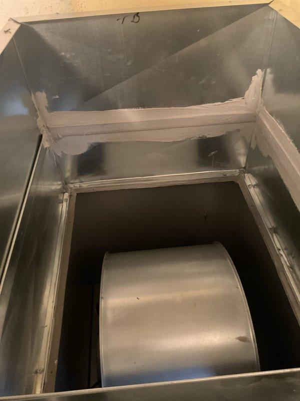Responded to a failed inspection call back for an HVAC installation. Upon inspection, identified improper sealing of ductwork connections with visible gaps at metal seam joints. Applied appropriate HVAC-rated sealant to all ductwork connections and ensured proper seating of the blower assembly within the housing to meet code requirements.