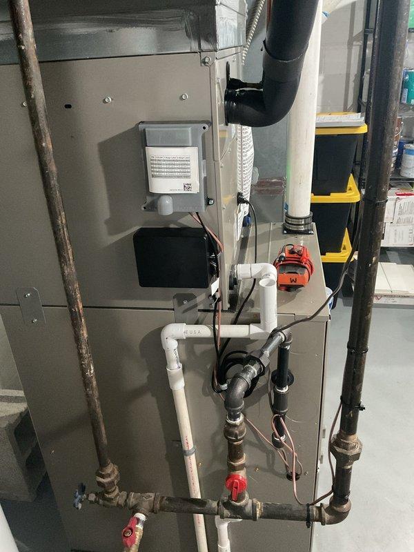 Successfully completed installation of Carrier cased coil and AC unit with new line set, pad, disconnect box and whip. Retained existing Infinity Control and installed Sim Control, connecting all components to ensure proper system functionality while maintaining the brick exterior aesthetics of the home.