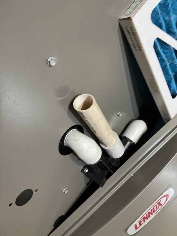 Performed scheduled maintenance on Lennox furnace system including inspection of all components and connections. Replaced standard 16x25x1 air filter with new unit and verified proper airflow. System is operating within normal parameters.