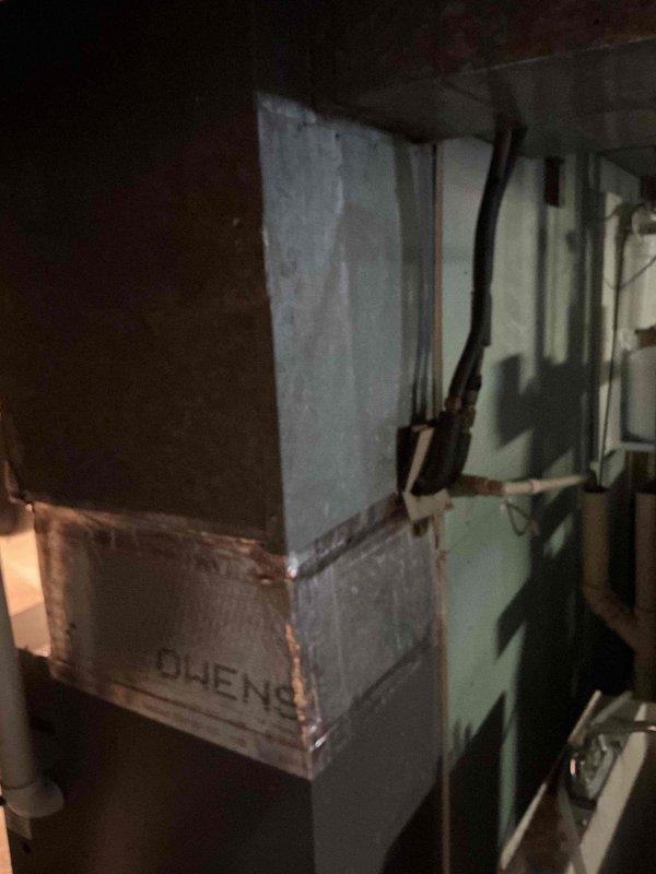 Performed scheduled maintenance tune-up on a 5-year-old Olsen furnace system. Inspected and documented condition of equipment, including furnace and adjacent water heater installation with proper venting. All components functioning within normal parameters; no immediate service issues identified.