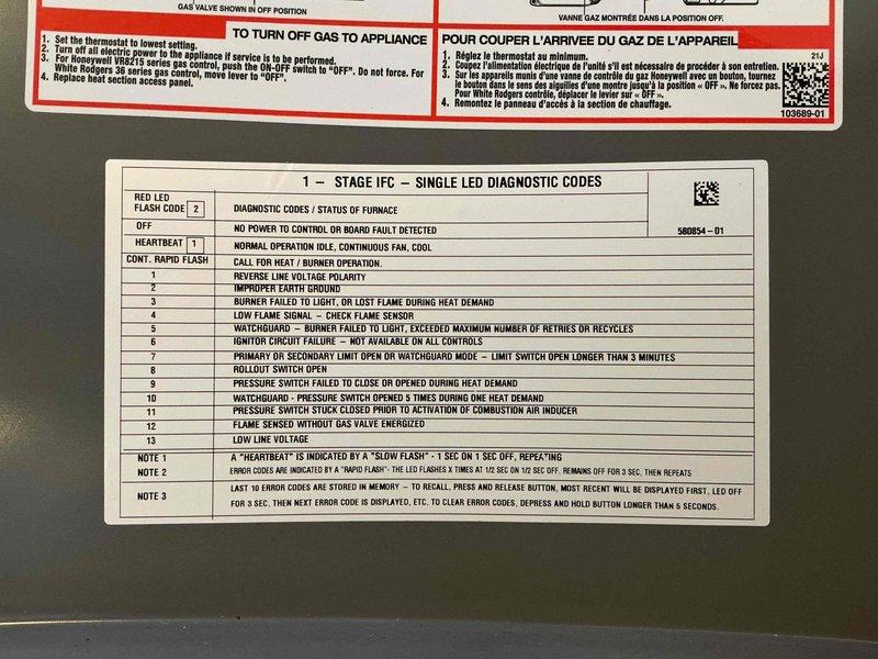 Performed annual furnace maintenance service on customer's unit. Conducted combustion analysis using Testo 310 II analyzer, achieving 96.7% efficiency with acceptable CO readings (74 ppm) and proper oxygen levels (5.5%). Inspected control board diagnostic system with no error codes present and confirmed proper operation of all safety systems.