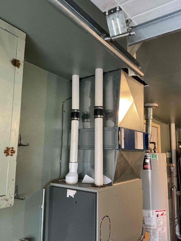 Performed annual maintenance on 5-year-old Trane electric furnace. Inspected system components, cleaned unit, and verified proper operation. Replaced 20x20 Honeywell filter; customer will need additional filters after this one.