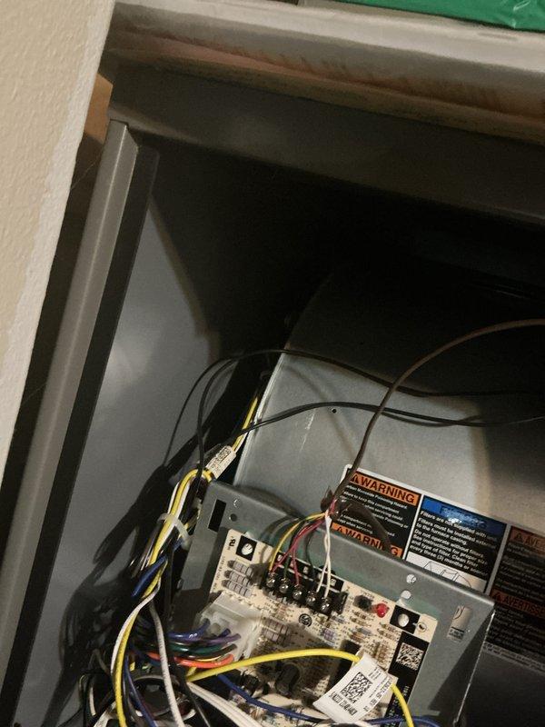 Performed scheduled maintenance cleaning on 3-year-old furnace. Inspected control board and wiring connections, noting all components in good working condition. Observed some mineral buildup on metal plumbing components near the unit which was documented but does not currently affect system operation.
