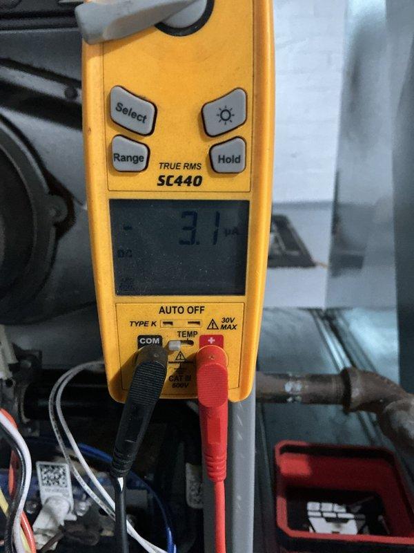 Responded to no-heat call for 9-year-old furnace that was not producing any sound. Diagnostic testing with multimeter revealed failed control board with only 3.1V output instead of required 24V. Replaced control board, verified proper voltage across terminals, and confirmed system operation through complete heating cycle.