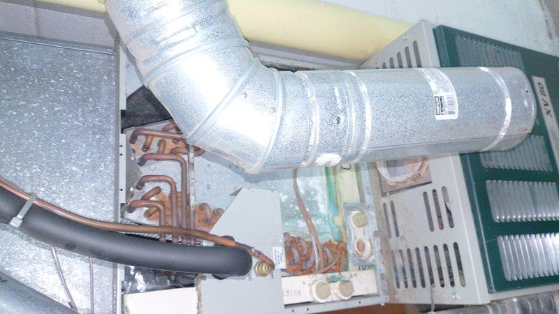 Performed evaporator coil cleaning service on HVAC system that exhibited significant frost buildup on cooling surfaces. Thoroughly cleaned the evaporator coil assembly, inspected connected ductwork and refrigerant lines, and restored proper system operation. Unit now functioning correctly with improved airflow and thermal efficiency.