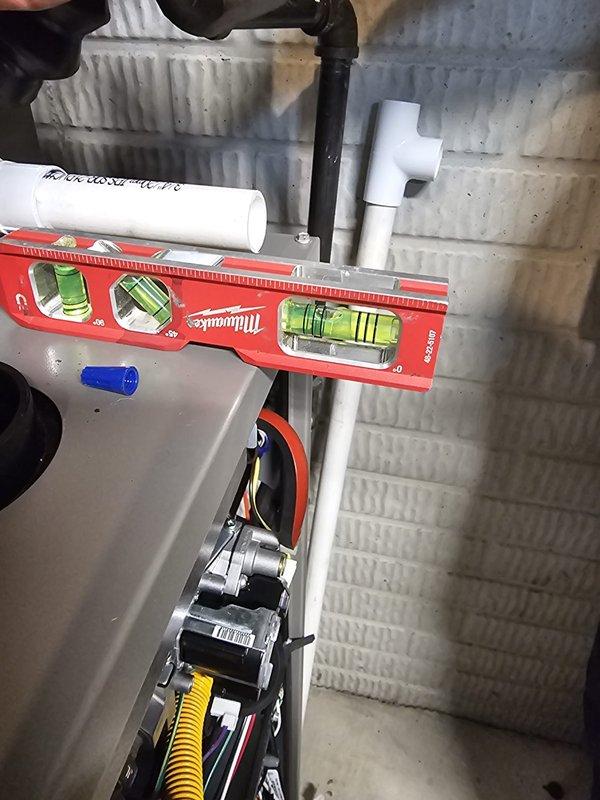 Successfully installed a complete Lennox 17 SEER 2-ton system with 70kBTU 96% efficient 2-stage furnace featuring variable speed blower. Installation included fabricating new metal supply plenum, running new lineset, setting condenser on concrete pad, installing electrical disconnects, completing gas line and electrical connections, and mounting Honeywell T6 thermostat, with all components verified level and properly secured.