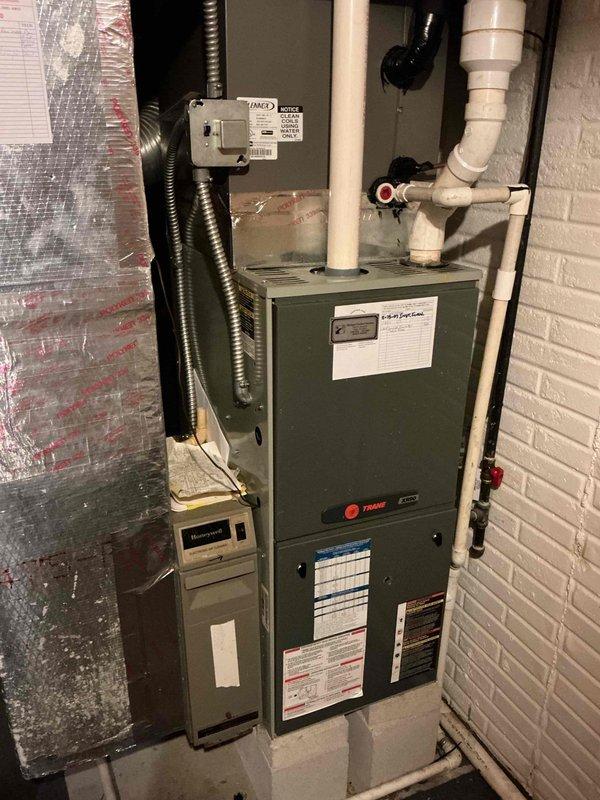 Diagnosed intermittent startup issue on Trane furnace where unit hesitates to ignite. Inspected gas valve operation and verified proper sequence of operation after initial delay. Determined issue is likely weather-related based on system performance during testing and recent service history.