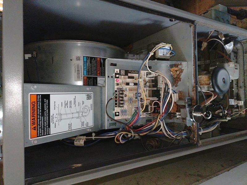 Responded to emergency no-heat call for 4-year-old Lennox furnace. Upon inspection, discovered faulty control board with compromised wiring connections. Replaced control board, tested system operation through complete heating cycle, and verified proper functionality before completing service.