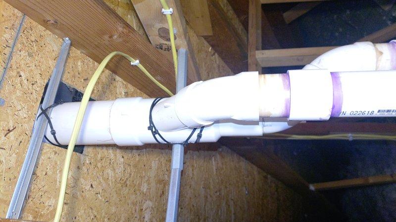 Responded to emergency call for CO emissions from gas furnace installed approximately one year ago. Inspection revealed improper PVC venting installation with inadequate securing methods and non-compliant joints. Corrected venting system by properly securing pipe connections and ensuring proper sealing to eliminate carbon monoxide leakage.