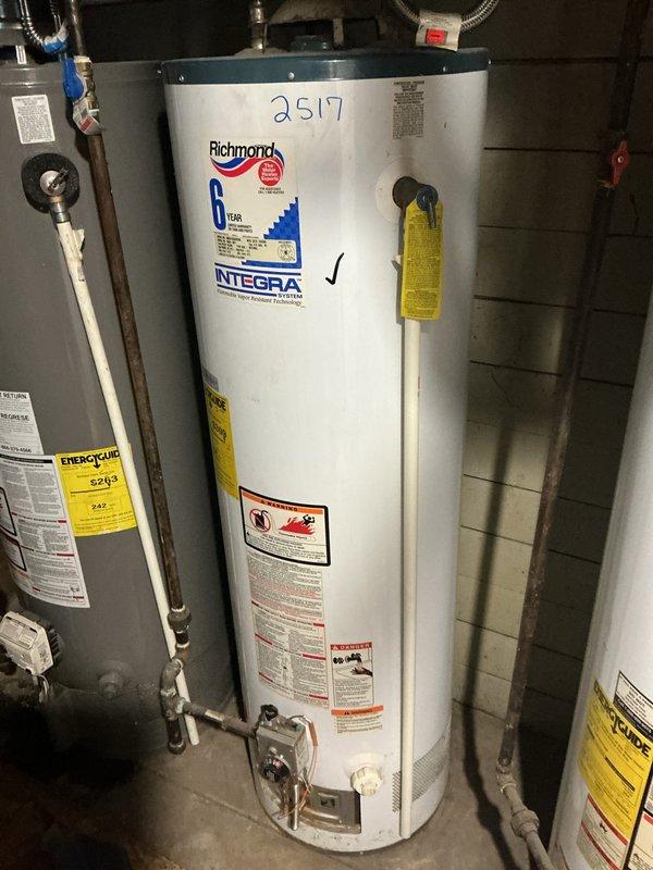 Responded to service call for 8+ year old gas furnace with stuck valve in OFF position. Diagnosed and repaired faulty gas valve to restore proper furnace operation. Also inspected customer's Richmond Integra water heater as requested and confirmed temperature settings were properly adjusted.