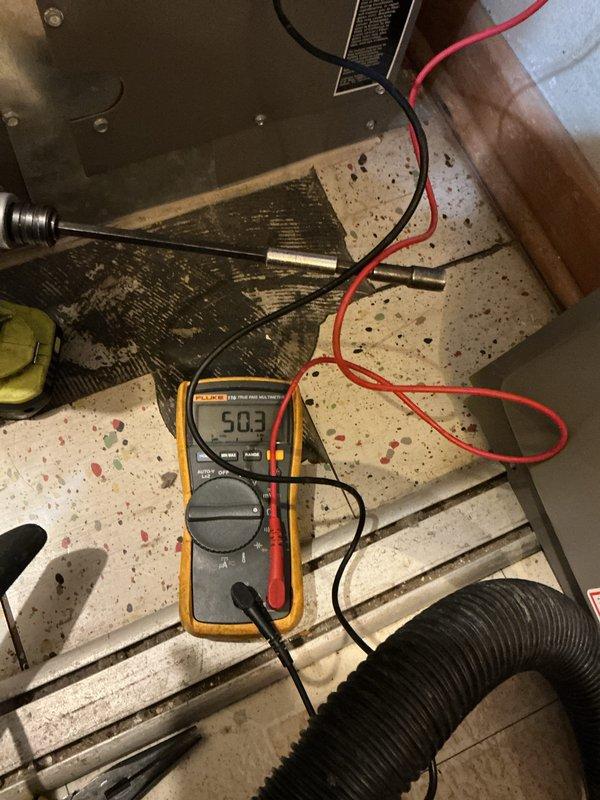Responded to no-heat call on 10.5-year-old furnace where blower motor operation was extinguishing the pilot light. Diagnostic testing with Fieldpiece dual port manometer showed improper gas pressure readings (6.08 INWC), while multimeter testing revealed excessive voltage (583) at key components. Adjusted gas valve pressure and replaced faulty pressure switch to restore proper furnace operation and heat function.