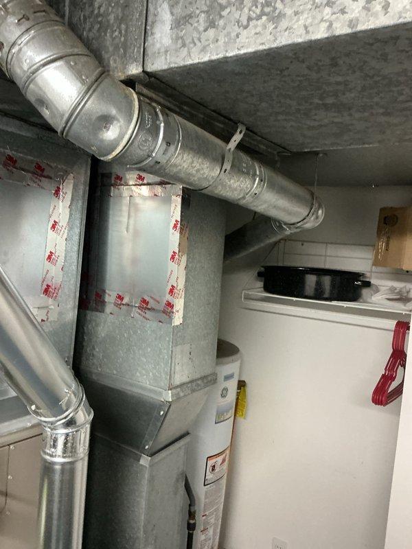 Conducted on-site assessment for water heater replacement at residential property. Inspected current unit (0 years old) and evaluated existing plumbing infrastructure including copper supply lines and shut-off valves. Documented HVAC proximity considerations and utility room configuration for proper installation planning. Customer referral through Veterans Service Commission.