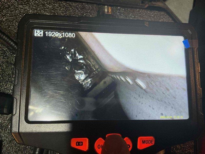 Completed MVP heating maintenance and performed comprehensive system inspection using borescope camera to examine interior ductwork and connections. Visual inspection revealed system components and identified that unit will require MVP replacement. Customer expressed interest in scheduling air conditioning maintenance service.