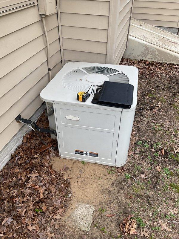 Completed comprehensive evaluation of existing HVAC system for replacement estimate. Assessed outdoor condensing unit positioned on concrete pad against building exterior and documented current condition. Inspected indoor air handler and associated condensate drainage system within mechanical closet, noting existing PVC piping configuration and water heater proximity. Provided detailed photographic documentation of both exterior and interior components to support replacement system specifications and installation planning.