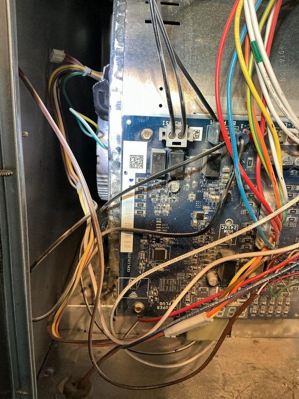 Completed scheduled maintenance on a 5+ year old air conditioning system. Inspected condensate pump assembly, drainage piping, and verified proper trap configuration. Accessed control board within air handler cabinet, checked electrical connections and wiring integrity across all low-voltage circuits.
