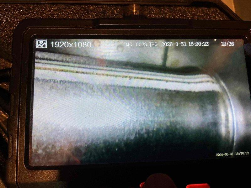 Completed routine maintenance on a 20+ year old air conditioning system. Performed comprehensive inspection using borescope camera to examine internal ductwork and components, verifying system integrity and identifying no immediate concerns. All mechanical components assessed and system confirmed operational for continued cooling service.