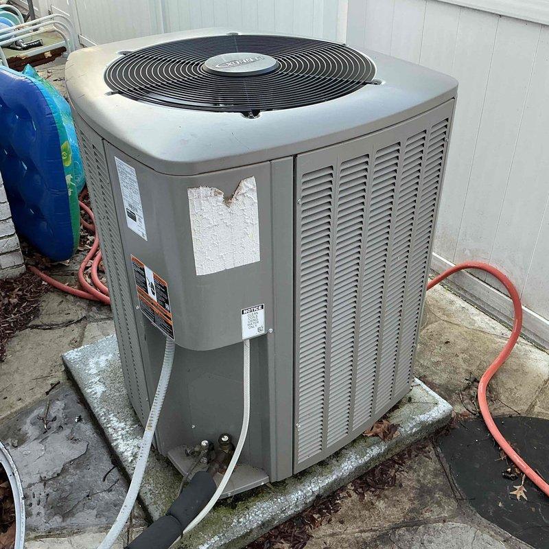 Responded to service call for 2-year-old furnace displaying red fault light and producing intermittent banging noise approximately once per hour. Upon arrival, inspected system components and identified failed motor capacitor with visible deterioration and debris accumulation. Replaced defective capacitor, cleaned electrical connections, tested system operation, and verified proper furnace startup sequence with no abnormal sounds or fault indicators.