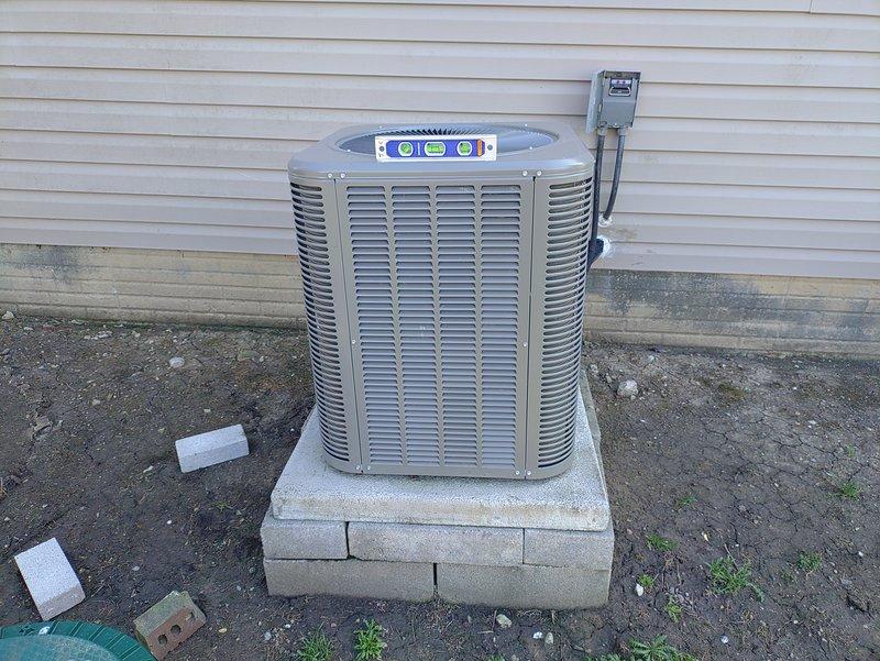 Completed comprehensive maintenance tune-up on 5-year-old outdoor air conditioning condenser unit. Performed standard preventive maintenance procedures including inspection of all mechanical and electrical components, verified proper refrigerant levels, checked unit levelness, cleaned condenser coils, and confirmed all safety controls and indicator lights functioning correctly. Unit operating within normal parameters with no deficiencies noted.