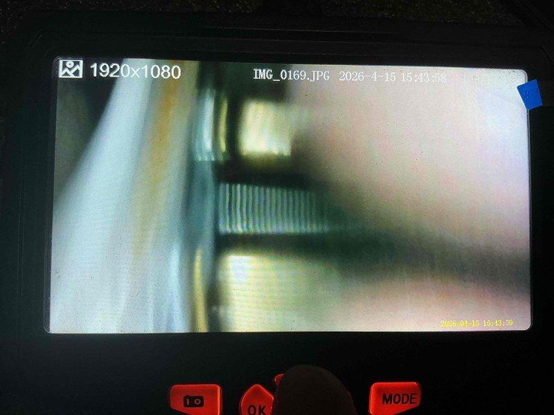 Completed MVP cooling maintenance visit on 10-year-old air conditioning system. Performed comprehensive system inspection utilizing borescope camera to examine internal components including heat exchanger fins and evaporator coil assembly. All accessible mechanical components were visually inspected and documented photographically for service records.