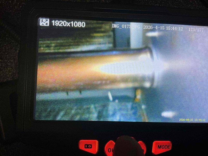 Completed MVP cooling maintenance visit on 10-year-old air conditioning system. Performed comprehensive system inspection utilizing borescope camera to examine internal components including heat exchanger fins and evaporator coil assembly. All accessible mechanical components were visually inspected and documented photographically for service records.