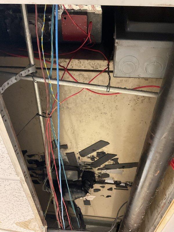 Completed comprehensive estimate for replacement of existing 10-ton split system HVAC unit with 14 SEER equipment. Inspected current York condenser unit and interior air handler, documenting significant deterioration of internal insulation material and overall system wear. Provided detailed assessment and replacement recommendations for complete system upgrade.