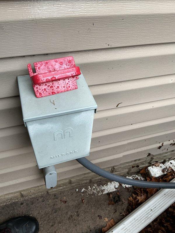 Completed spring maintenance on 16-year-old air conditioning system. Inspected outdoor unit components including contactor, capacitor with visible rust and corrosion on terminals, and electrical connections. Documented equipment condition showing signs of age and weathering throughout system.