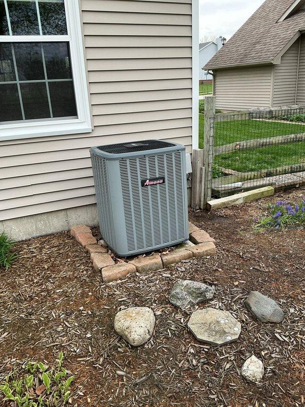 Completed maintenance visit on a 10-year-old Goodman/Amana central air conditioning system, model CAPF3743G6DB. Performed standard cooling system inspection and preventative maintenance procedures on the outdoor condensing unit, verified proper operation of all components, and documented equipment condition through photographic records for the customer's first service call with our company.