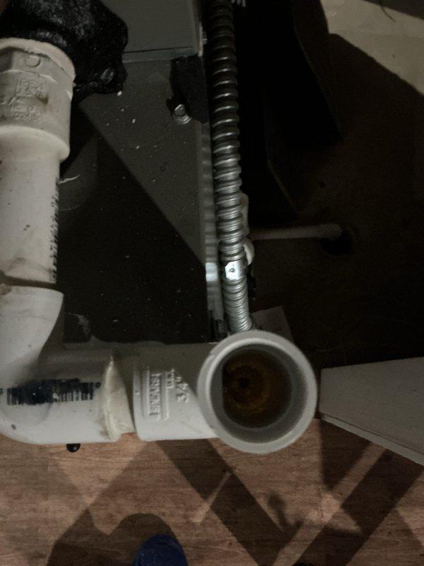 Completed annual maintenance on 1-year-old air conditioning system. Performed comprehensive tune-up including inspection of electrical connections at terminal block, verified proper wire terminations and checked for heat damage on conductors. Inspected condensate drain assembly and flexible drain line connections to ensure proper drainage function.