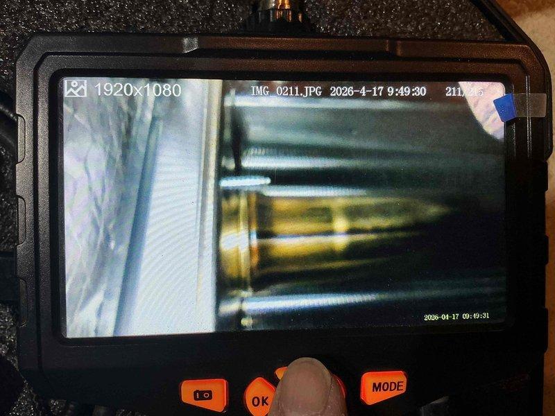 Completed preventative maintenance on a 15-year-old residential cooling system. Performed thorough inspection of evaporator coil and internal components using digital borescope camera to assess coil cleanliness and identify potential issues within the air handler. Verified system operational status and documented equipment condition through photographic evidence for maintenance records.