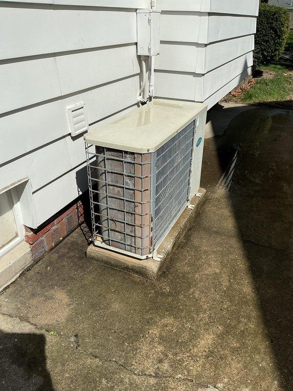 Completed comprehensive tune-up on 9-year-old residential air conditioning system during scheduled maintenance visit. Performed standard inspection procedures including condenser unit evaluation, refrigerant line assessment, and internal component examination using inspection camera to verify system integrity. Unit operating within normal parameters with no immediate repairs required at time of service.