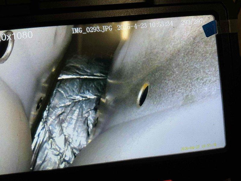 Completed recurring cooling maintenance visit on 3-year-old system. Performed thorough inspection of ductwork and internal components using inspection camera, documenting condition of flexible metallic ducting and heat exchanger coils. All components found to be operating within normal parameters and system restored to proper working condition.