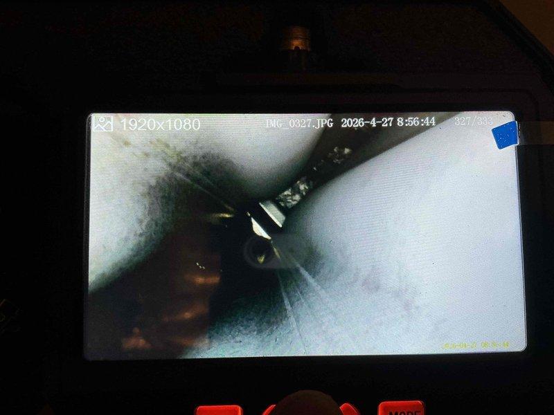 Completed routine maintenance visit on a 3-year-old air conditioning system. Performed standard cooling system inspection including internal ductwork examination using borescope camera equipment, which revealed accumulated debris and staining within the duct interior and around ventilation components. All maintenance procedures were completed as scheduled, and system was documented with inspection photography for service records.