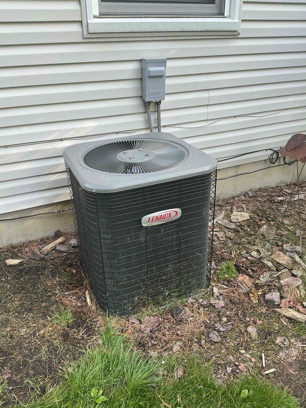 Completed scheduled cooling system maintenance on Lennox Elite Series system. Performed comprehensive inspection of outdoor condenser unit and indoor furnace components, verified proper operation of all equipment, documented system condition with photographs, and confirmed unit is functioning within normal parameters for continued reliable cooling performance.