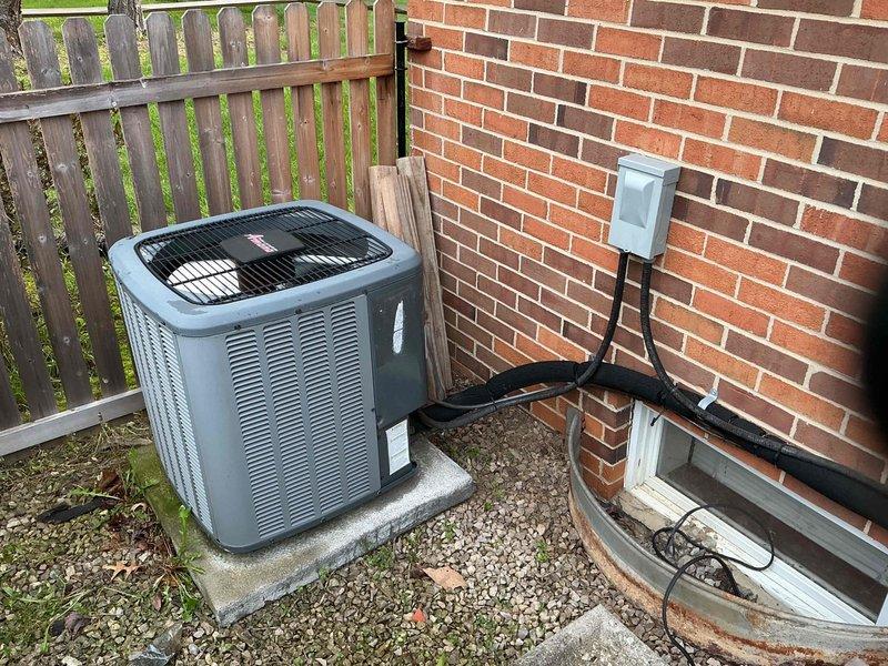Completed MVP cooling maintenance on a 9-year-old residential air conditioning system. Upon arrival, performed comprehensive system inspection including electrical components, capacitor, contactor, and refrigerant line connections. All components found to be in proper working order with no immediate service needs identified. Unit operating within normal parameters.