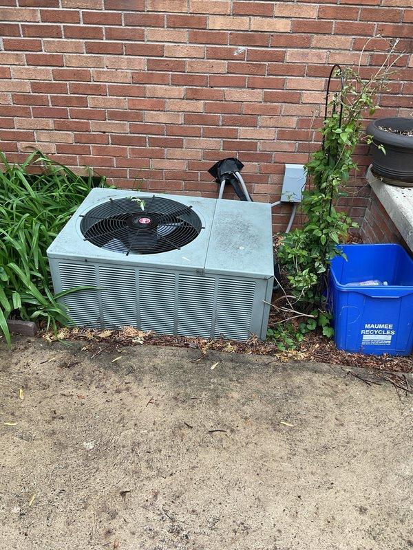Provided comprehensive estimate for complete HVAC system replacement including 3-ton air conditioning unit, outdoor condenser, and two evaporator coils. Assessment covered existing indoor air handler and furnace configuration in basement utility area, as well as exterior condenser unit positioned on concrete pad against building exterior, with detailed evaluation of refrigerant line routing, electrical connections, and ductwork integration requirements for seamless system upgrade.