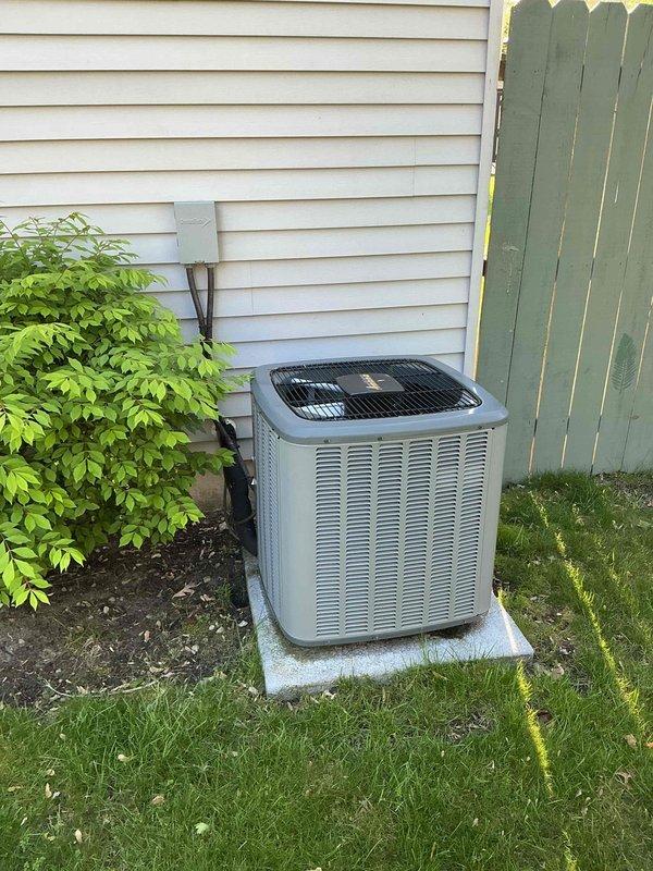 Completed comprehensive annual maintenance on residential cooling system and furnace unit. Performed thorough inspection of outdoor condensing unit including coil cleaning, refrigerant level verification, and electrical connection testing. Inspected indoor air handler and furnace system, checking all safety controls, burner operation, and airflow. Evaluated humidifier component as requested and confirmed proper operation of all HVAC equipment.