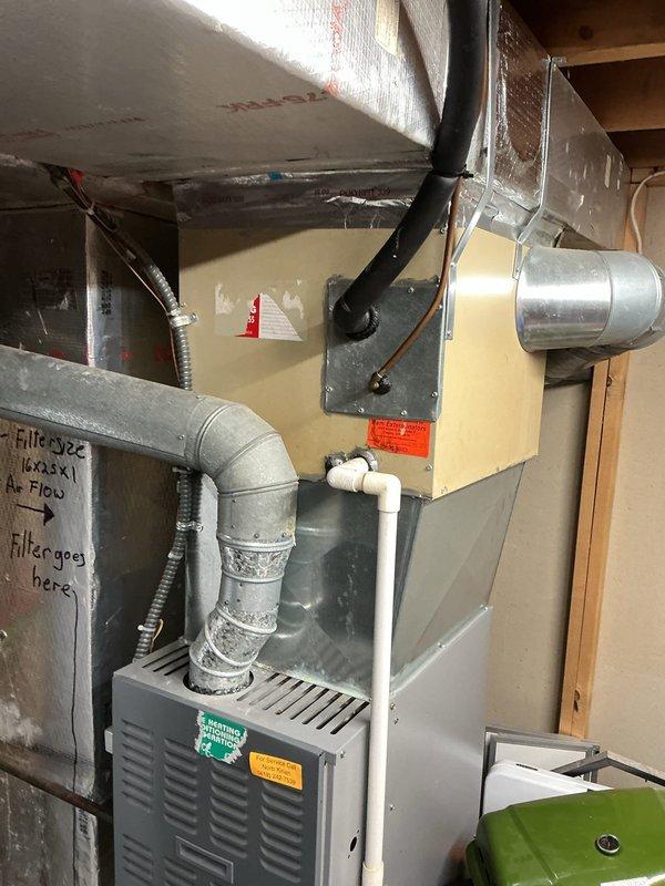 Responded to service call for central air conditioning system experiencing icing on outdoor unit and lack of cooling despite new air filter. Upon arrival, performed diagnostic testing using manifold gauge set to assess refrigerant pressures and system performance. Inspected indoor air handler unit and ductwork for airflow restrictions and proper operation. Evaluated system components including evaporator coil, condenser unit, and refrigerant levels to determine root cause of icing condition. Provided customer with assessment of system condition and discussed repair versus replacement options based on unit age and extent of required repairs.