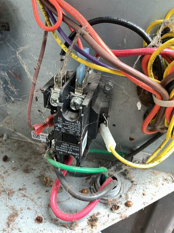 Completed comprehensive tune-up on 3-year-old air conditioning system during scheduled morning service window. Performed standard maintenance protocol including inspection of electrical contactor and associated wiring connections, noting age-appropriate wear on wire insulation and minor surface corrosion on mounting panel. Replaced 16x25x1 air filter with new Filtrete unit to ensure proper airflow and system efficiency.