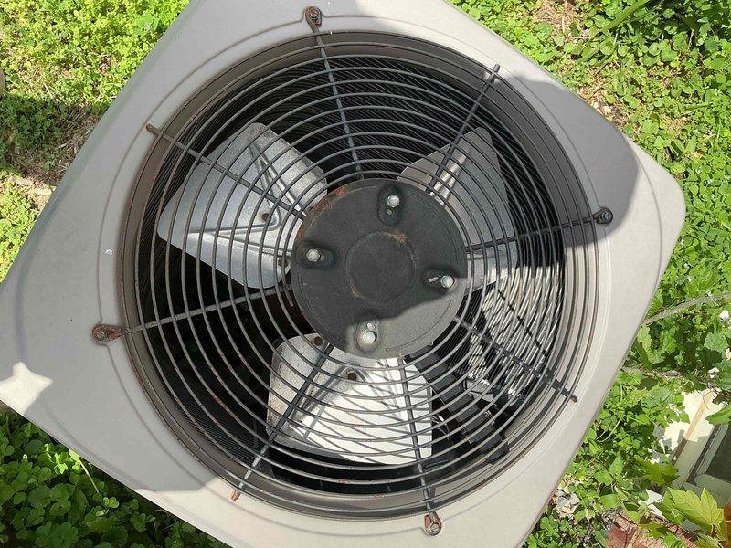 Responded to service call for inadequate cooling with system unable to maintain setpoint temperature and frozen refrigerant line at outdoor unit. Diagnosed 9-year-old Goodman AC system experiencing low refrigerant condition causing suction line icing and reduced cooling capacity. Identified refrigerant leak, performed leak detection, recovered remaining refrigerant, repaired leak point, evacuated system, and recharged to manufacturer specifications, restoring proper cooling operation and system performance.