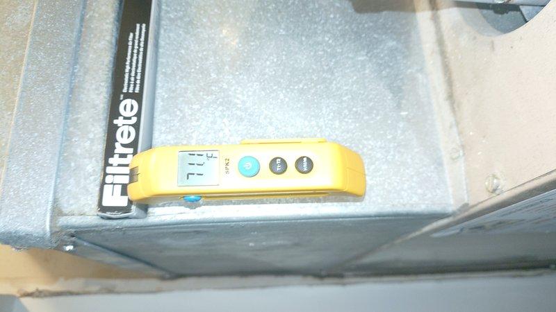 Responded to service call for furnace with pilot light failure and intermittent shutdowns. Performed diagnostic testing and measured supply air temperature at 650°F, confirming proper combustion when unit was operational. Inspected air filtration system and documented current filter condition showing dust accumulation that could contribute to airflow restrictions and safety shutoff issues.