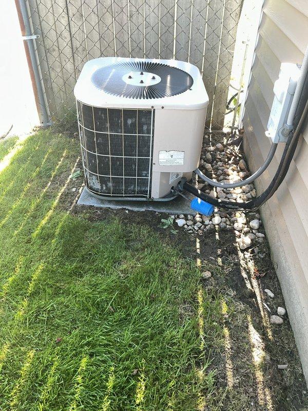Completed MVP cooling maintenance on residential HVAC system over 20 years old. Performed comprehensive inspection of Concord furnace unit and outdoor condenser unit, verified refrigerant lines and connections, and confirmed all components operational. System serviced and ready for continued use.