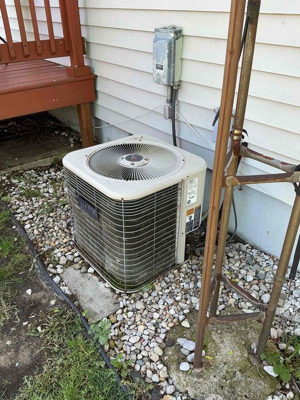 Completed comprehensive AC tune-up on 25-year-old outdoor cooling system. Performed standard maintenance protocol including inspection of condenser unit, refrigerant lines, electrical disconnect, and indoor air handler components. All systems evaluated and unit operational upon completion.