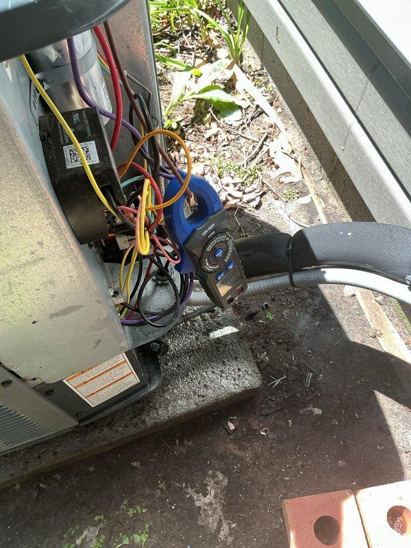 # HVAC Cooling Maintenance Completed

Performed comprehensive preventive maintenance on a 6-year-old residential air conditioning system. Inspected and tested the outdoor condensing unit's electrical components, including the disconnect box with fuses and the dual-run capacitor with all associated wiring connections. Verified proper electrical connections and capacitor functionality to ensure reliable system operation. Cleaned debris from around the unit and confirmed all safety controls were operating within manufacturer specifications. System tested and left in proper working condition.