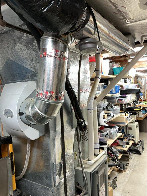 Responded to service call for a 9-year-old Trane three-zone HVAC system with zoning control issues. Customer reported basement furnace operation causing unintended heating throughout entire home, indicating zone damper malfunction or control system failure. Inspected basement mechanical area, documented ductwork configuration and zone control components, and advised customer on proper system operation to avoid simultaneous heating and cooling. Discussed potential solution of installing separate dedicated unit for basement zone to resolve heating distribution concerns and improve overall system efficiency.