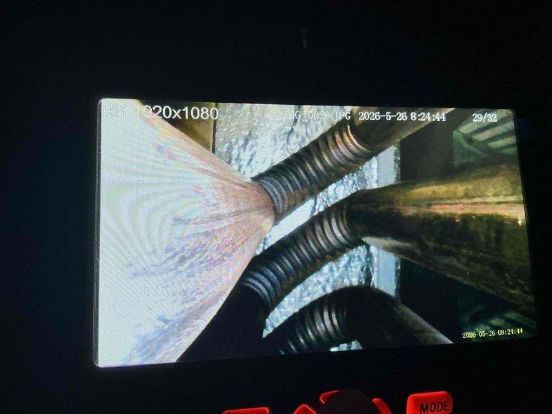 Completed scheduled cooling system maintenance visit. Performed comprehensive inspection of HVAC ductwork and attic components, utilizing inspection camera to examine interior duct conditions, insulation integrity, and refrigerant line routing. All system components found to be in proper working order with no deficiencies noted.