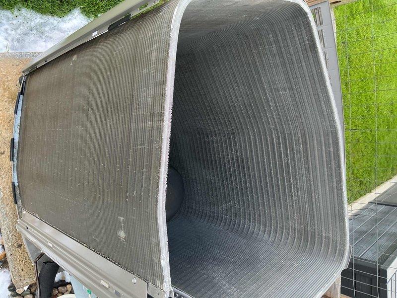 Completed scheduled maintenance on 2-year-old residential air conditioning system. Performed thorough cleaning of condenser coils, removing accumulated dirt and debris to restore optimal heat transfer efficiency. Inspected refrigerant lines, electrical connections, and condensate drainage system with all components found operating within normal parameters.